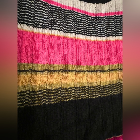 RACHEL ROY Ribbed Knit Stripe Cropped Tank Top - Picture 2 of 7